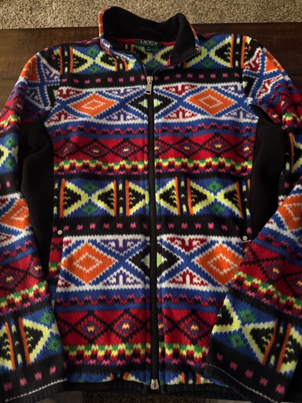 Lauren Ralph Lauren Multicolor Geometric Fleece Jacket